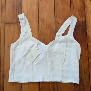 White Sleeveless Top